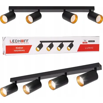 Nástěnné svítidlo Nástěnné svítidlo Ledhoff černé, zlaté patice GU10 35 W