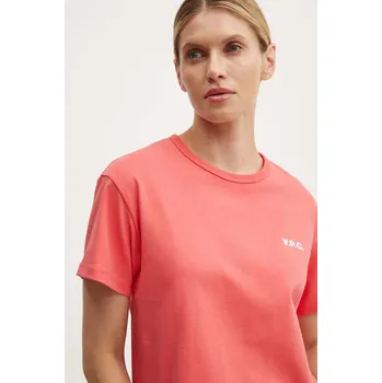 Pánské tričko Bavlněné tričko A.P.C. t-shirt boxy petit vpc COHBQ.F26390 oranžová 22X, vel. S