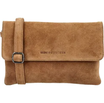 Kabelka BRAZOS 25x17x4cm, CAMEL, malá kožená kabelka Hide&Stitches
