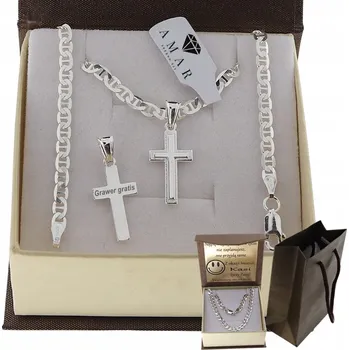 Řetízek Dámský řetízek z masivního ŘETÍZEK + kříž Gucci 925 s kompletní GRAVÍROVÁNÍ DÁREK