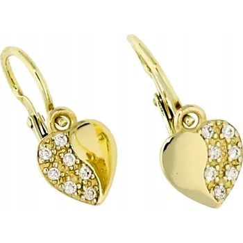 Náušnice Goldstore Srdíčkové zlaté náušnice Váha: 1.10 g