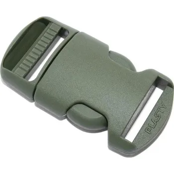 karabina Spona/přezka plastová kompletní 25 mm ZELENÁ