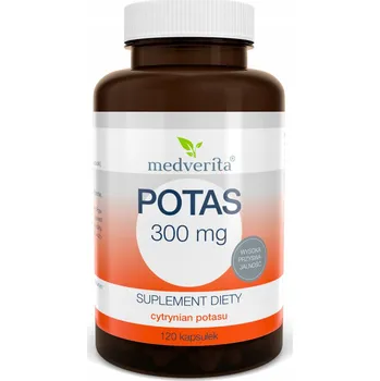 Medverita Citrát draselný 300 mg (120 kapslí)