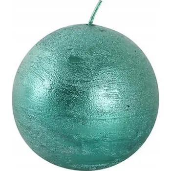 Svíčka Rustikální svíčka koule 8cm PROVENCE zelená