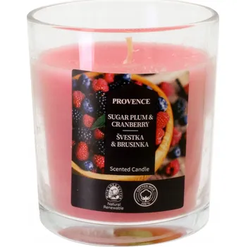 Svíčka Vonná svíčka ve skle PROVENCE 20 hodin švestka a brusinka
