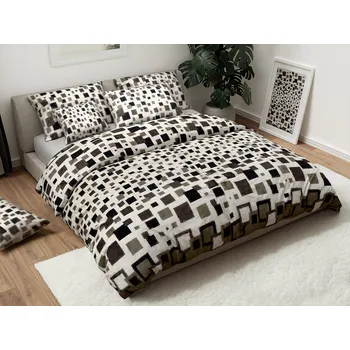 Bytový textil Mikroplyšové povlečení LUXOR bílo-šedé Rozměr povlečení: 70 x 90 cm | 140 x 200 cm