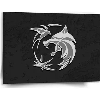 Obraz Sablio Obraz Zaklínač Černá mapa - 150x110 cm