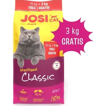 Pro kočku JOSIcat Sterilised Classic - 15 + 3kg GRATIS
