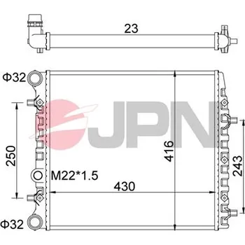 Chladič motoru Chladič, chlazení motoru JPN 60C9057-JPN