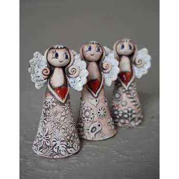 Svícen Supeko zvoneček keramický 10,5 cm srdce