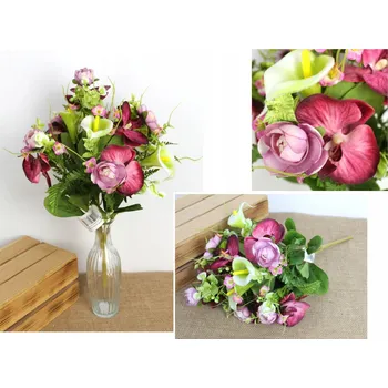 umělá květina Umělá smíšená kytice kala, orchidej, pivoňka.