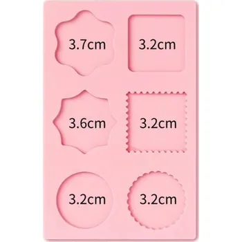 Sběratelství Silikonová forma na pečeť 13,2 x 8,5 cm Různé velikosti dutin Forma na voskové pečetě pro dekorace obálky a oznámení růžová