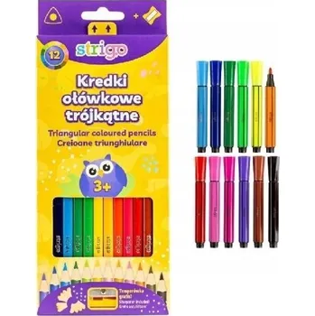 Pastelka Fixy na průhlednou podložku STRIGO Funny Mat, 12 kusů