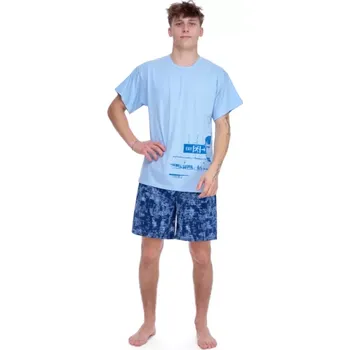 Pánské pyžamo Pánské pyžamo Ruko 3537/27635, XL, modrá