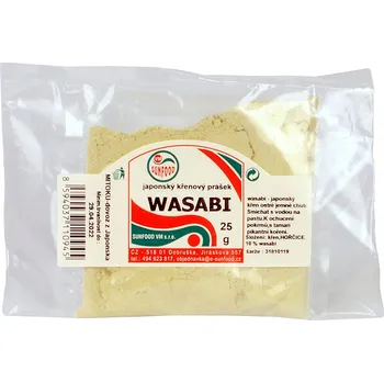 Koření Wasabi japonský křen v prášku 25g Sunfood