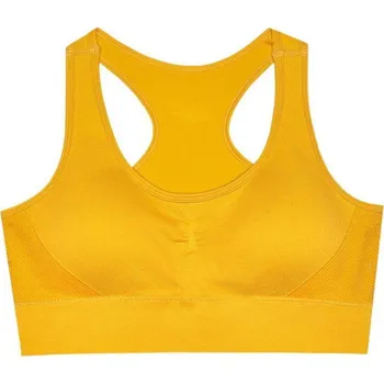 Podprsenka 4F Dámská sportovní podprsenka WSS24USBAF116 XS ŽLUTÁ