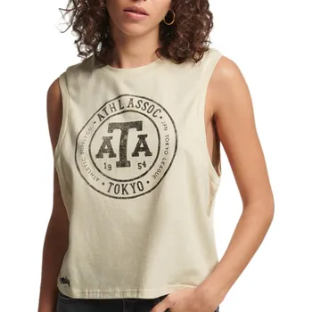 Pánské tričko SUPERDRY Dámské sportovní tričko Superdry Vintage Collegiate Tank BÍLÁ