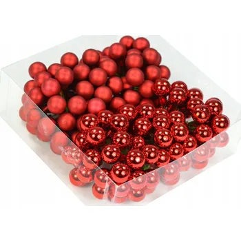 Vánoční dekorace VÁNOČNÍ BAŇKY NA ARANŽOVÁNÍ NA VÁNOČNÍM DRÁTKU VÁNOČNÍ KOULE 2.5 cm 144 ks