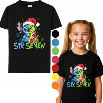 Chlapecké tričko Dětské tričko Stitch Six Seven 67 T-Shirt 2XS 104cm + TETOVÁNÍ
