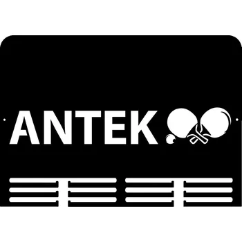 Věšák Věšák Tenis držák na medaile háček JMÉNO ČERNÝ police na poháry medaile 50cm