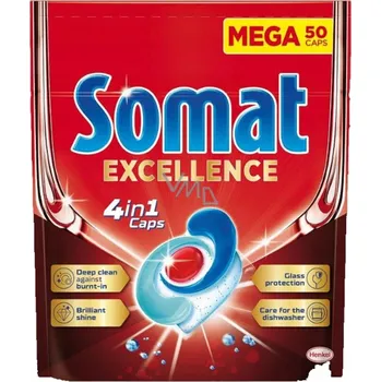 Přípravek do myčky Somat Excellence 4v1 Kapsle do myčky, 50 kusů