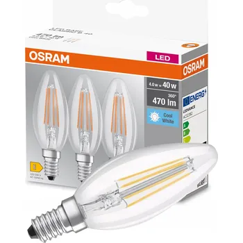 Žárovka LED žárovka Osram svíčka E14 4W 40W 470 lm neutrální bílá 3 ks