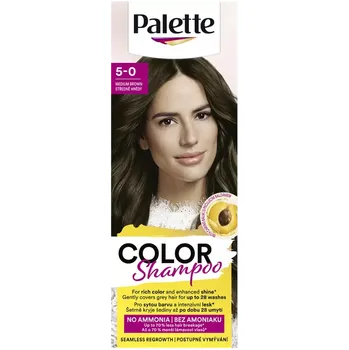 Barva na vlasy Palette Barva na vlasy Color Shampoo 5-0 středně hnědý