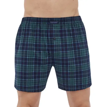 Pánské spodní prádlo Pánské boxerky Cornette Comfort 008/297 vel. 5XL (58) Volné, kostkované, zelené