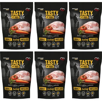 Krmivo pro psa TASTY DOGS LIFE vlhké krmivo pro psy s krůtím masem v želé, kapsička 500g x6