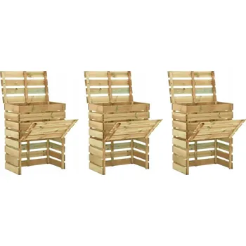 Obraz Kompostéry z latí 3 ks, 80x50x100 cm, impregnované