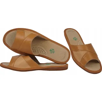 Dámské pantofle Dámské kožené Pantofle pohodlné domácí Bamboše s otevřenou špičkou, 41 ks