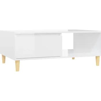 Konferenční stolek Stolek VidaXL obdélníkový 90 x 60 x 35 cm bílý