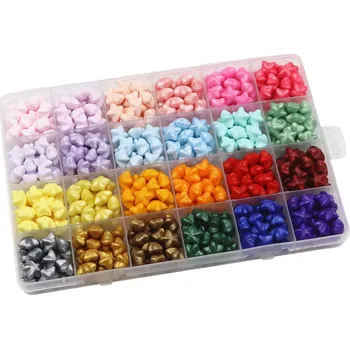 Sběratelství Retro pečetní voskové korálky 8 mm Sada voskových hvězdiček 24 barev Rostlinný vosk pro výrobu voskových pečetí