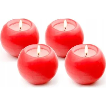 Svíčka Svíčka koule 6cm PROVENCE 4ks červená