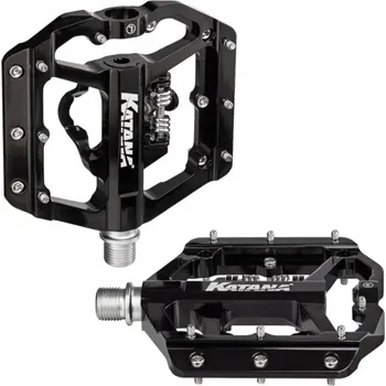 Pedál na kolo Katana X-Blade Twin oboustranné nášlapné pedály + platforma, černé