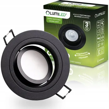 Bodové svítidlo Halogenové svítidlo pod omítku, nastavitelné, GU10 MR16, kulaté, černé CASSIO