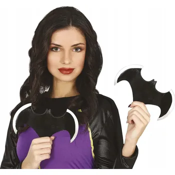 Karnevalový doplněk Sada Netopýři 2 ks Zbraň Nočního Mstitele Batarangy Kompletní Sada Hrdiny