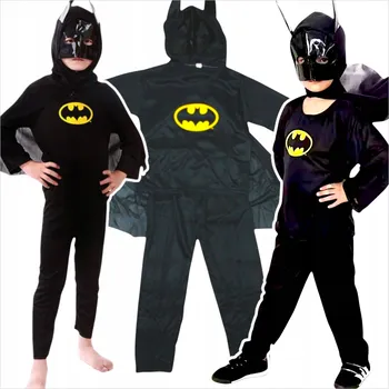 Karnevalový kostým KOSTÝM BATMAN KOMPLET PŘEVLEK MASKA KOSTÝM BATMAN PRO CHLAPCE NA PLES