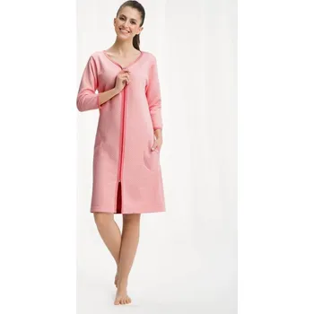 Dámský župan Luna dámský župan ke kolenům bez kapuce korálový, velikost M