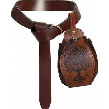 Zestaw Średniowieczny 2-częściowy Pasek + Taška Viking, Umělá Kůže