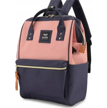 Městský batoh Školní batoh Himawari 9001 růžovo-tmavě modrý s USB
