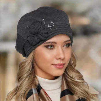 Čepice Dámská bavlněná čepice Krumlovanka W-0858/693 tmavě šedá