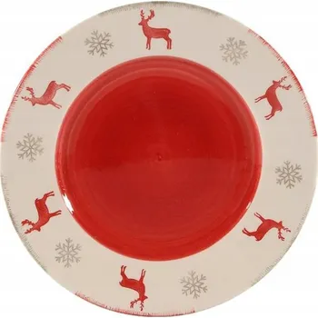 Talíř Vánoční keramický dezertní talíř 21cm sob