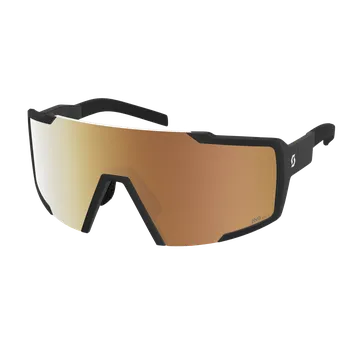 Sluneční brýle SCOTT Sportovní brýle Shield Compact LS 2026 Černá AMP LS gold chrome S1-3