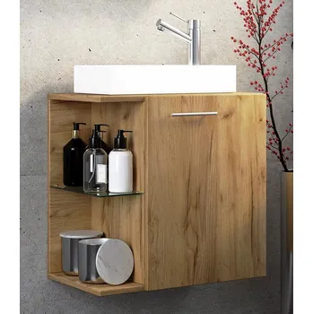 Koupelnový nábytek Vcm 2dílná sada koupelnového nábytku pro hosty Hausa, dub medový