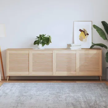 Interiérové dveře ZBXL Nábytková dvířka lamelový design 4 ks 61,5 x 59,4 cm borovice