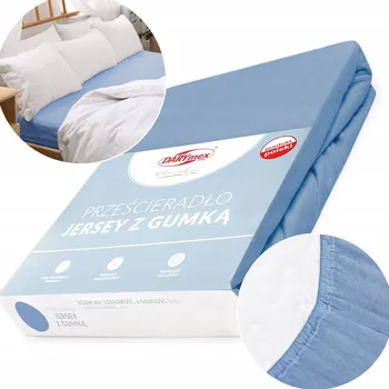 Prostěradlo Prostěradlo s gumou 200x220 jersey 100% BAVLNA modré