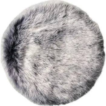 Podsedák Podsedák ovčí kůže umělá Ø35 cm černá