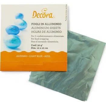 Alobalová fólie Decora Alobalové folie na čokoládové bonbony modré (150 ks)