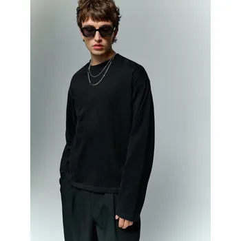 Pánská móda Tričko s&nbsp;dlouhými rukávy - L - House - černá - 997IQ-99X